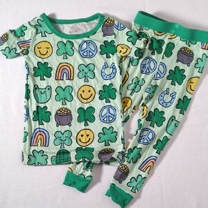 Little Sleepies Green Lucky Charm Pajama Set